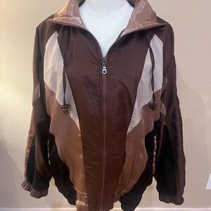 Westport Brown and Black Windbreaker